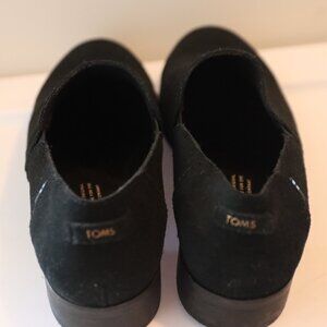 Tom's Shayne Oxford Low Top Slip on Loafer Black Suede Size 6.5